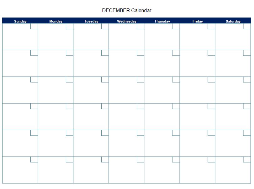 BLANK LANDSCAPE CALENDAR