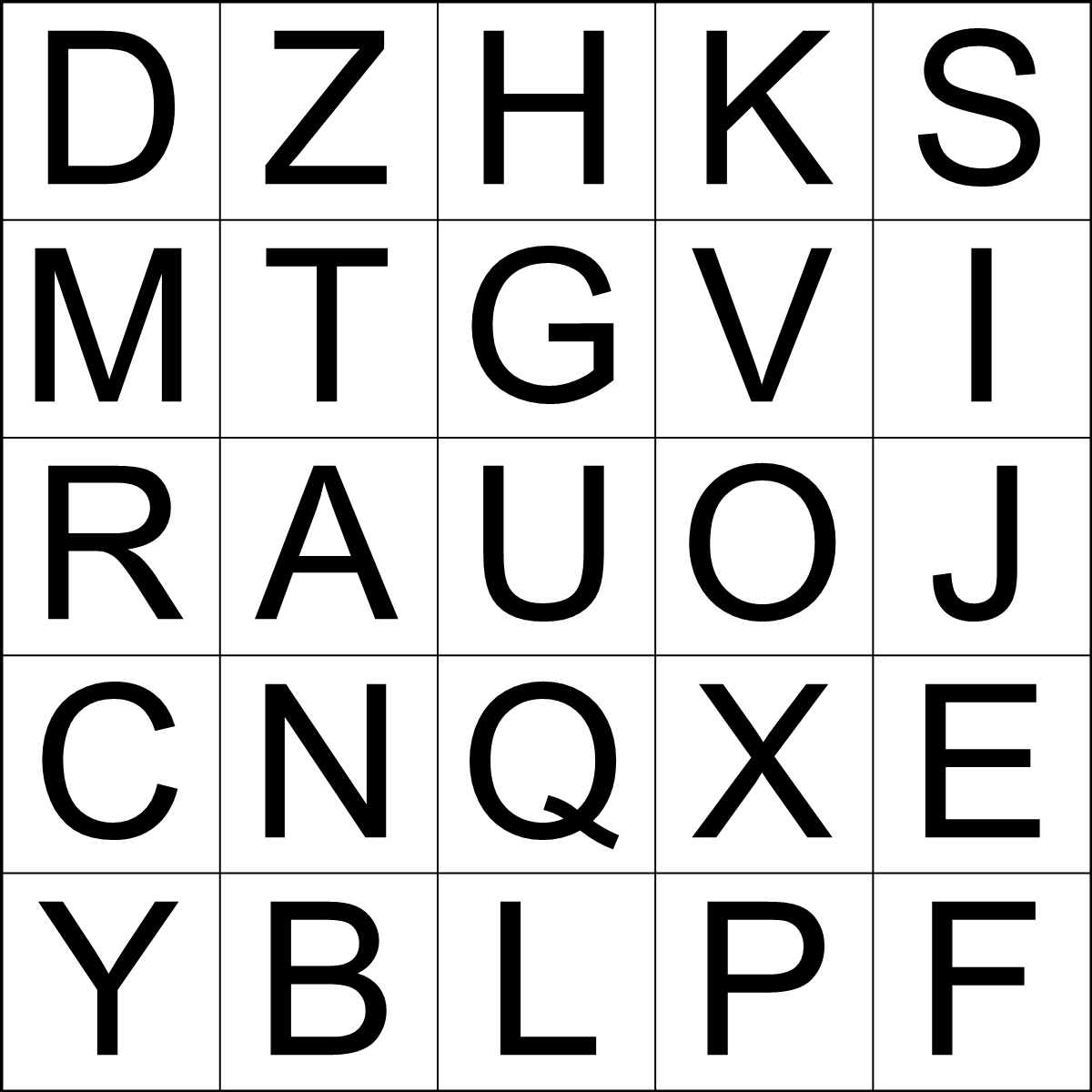 Alphabet Bingo Template Set