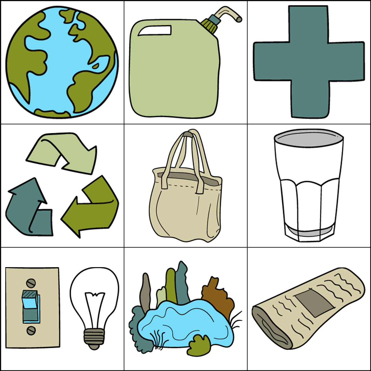 Simply Love PLR Earth Day Bingo Template Set 3 X 3