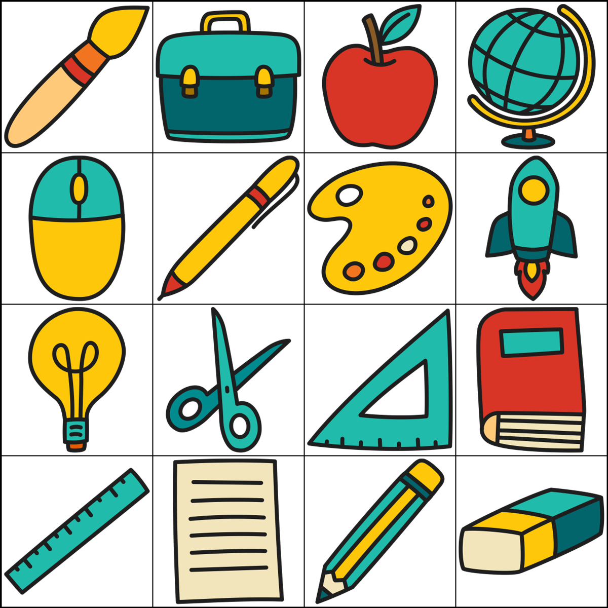 Back to School Bingo Template