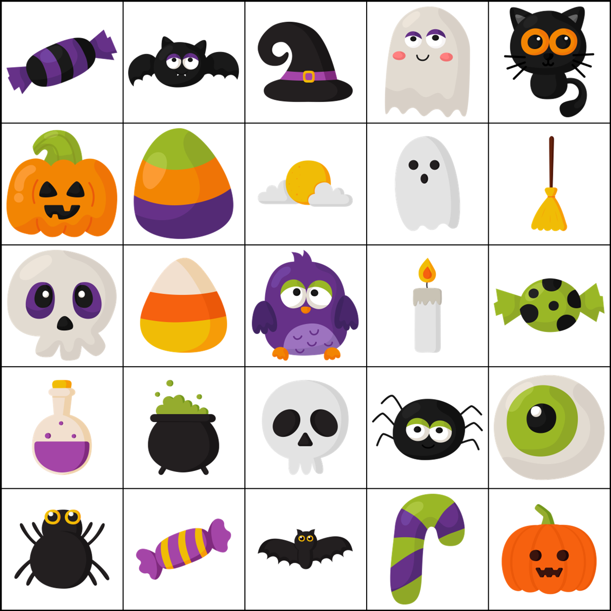 Simply Love PLR Halloween Bingo Template Set 5 x 5