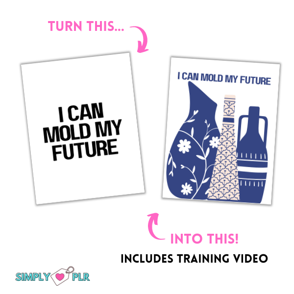Simply Love PLR Inspirational Wall Art Template Bundle