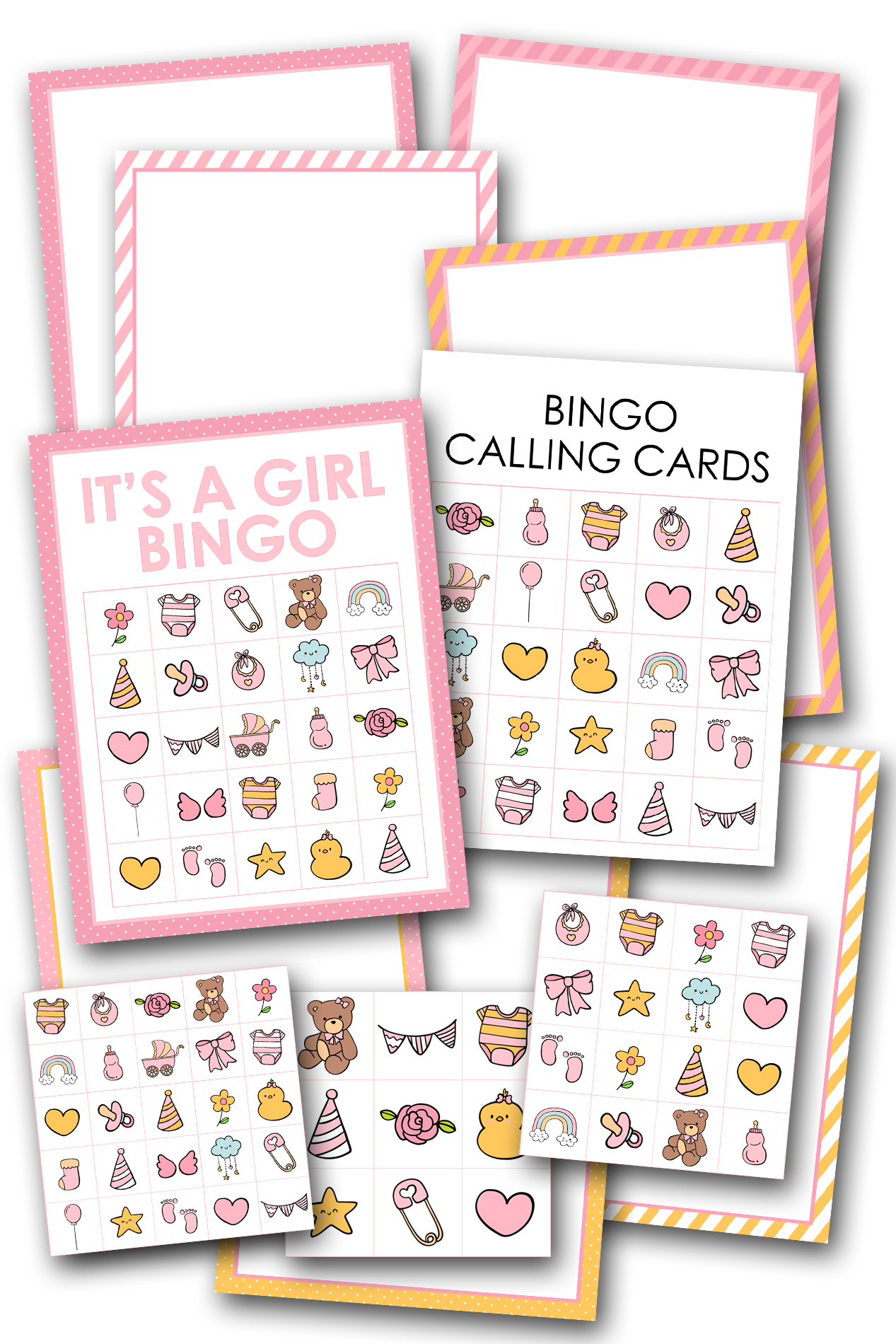 Baby Girl Shower Bingo Template