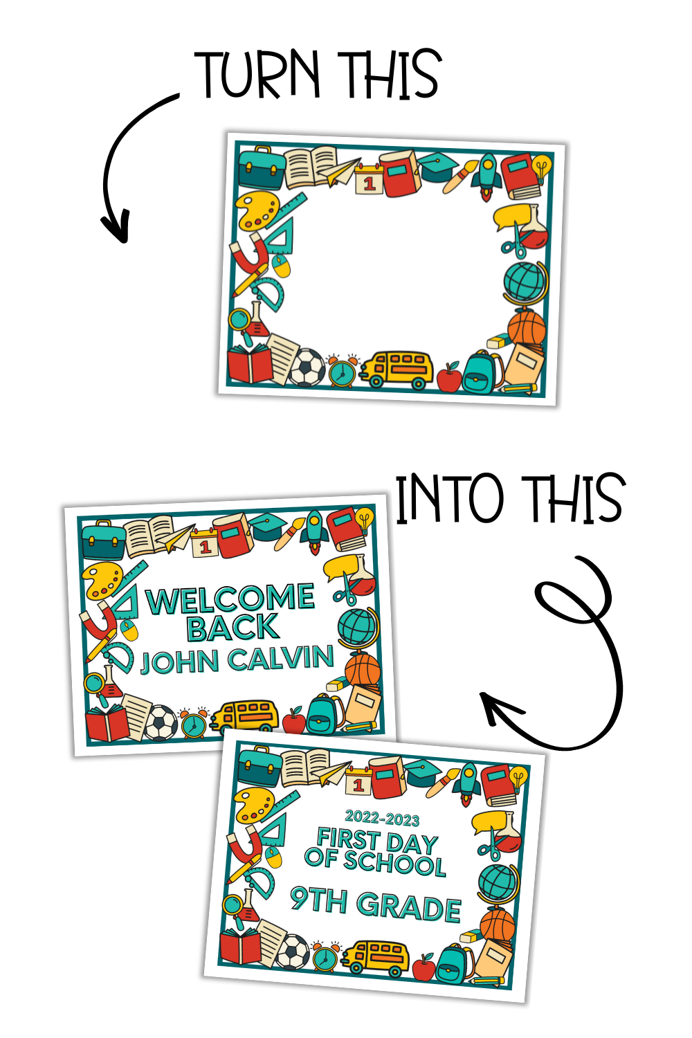 Back-To-School Themed Frames