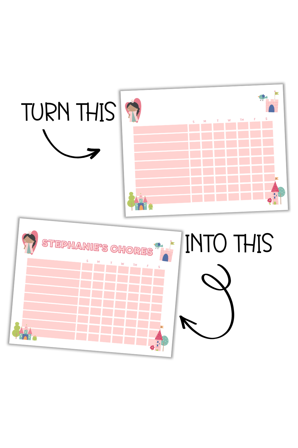 Simply Love PLR Chore Templates Variety Colors