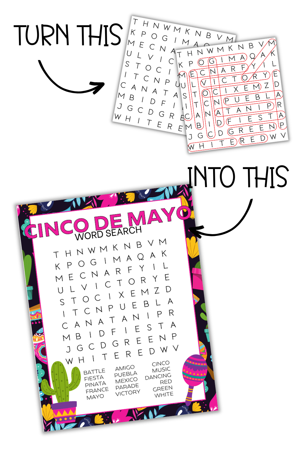 Simply Love PLR Cinco De Mayo Word Search Templates