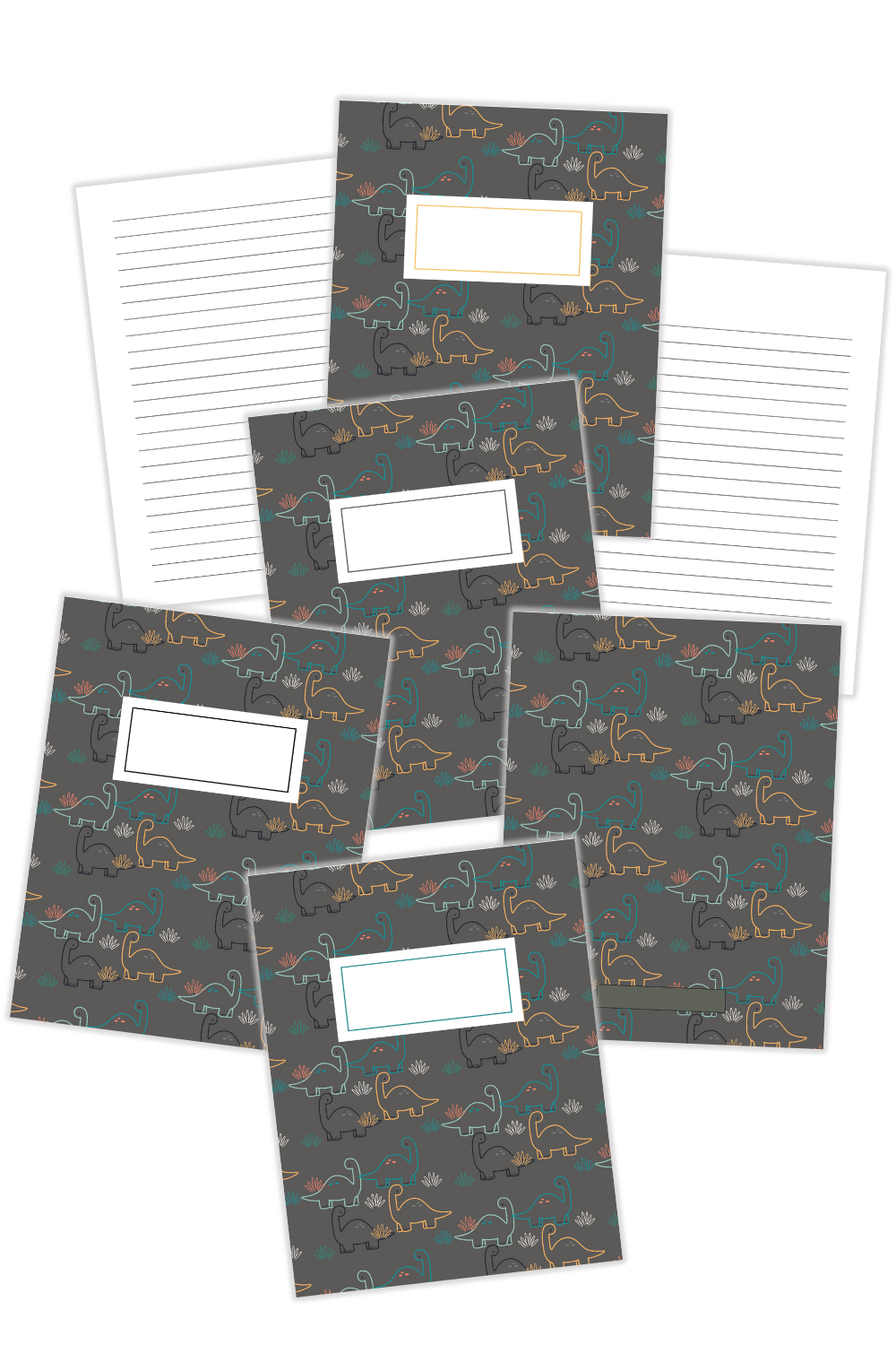 Simply Love PLR Dinosaur Outline Book Covers