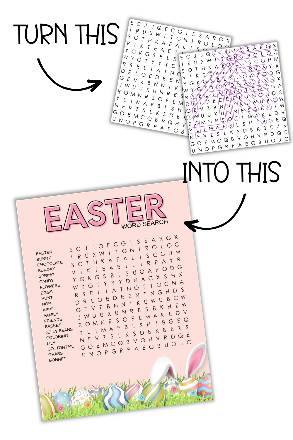 Simply Love PLR Easter Word Search Template