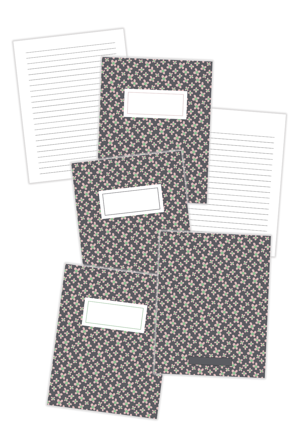 Simply Love PLR Flower Dark Grey Book Covers