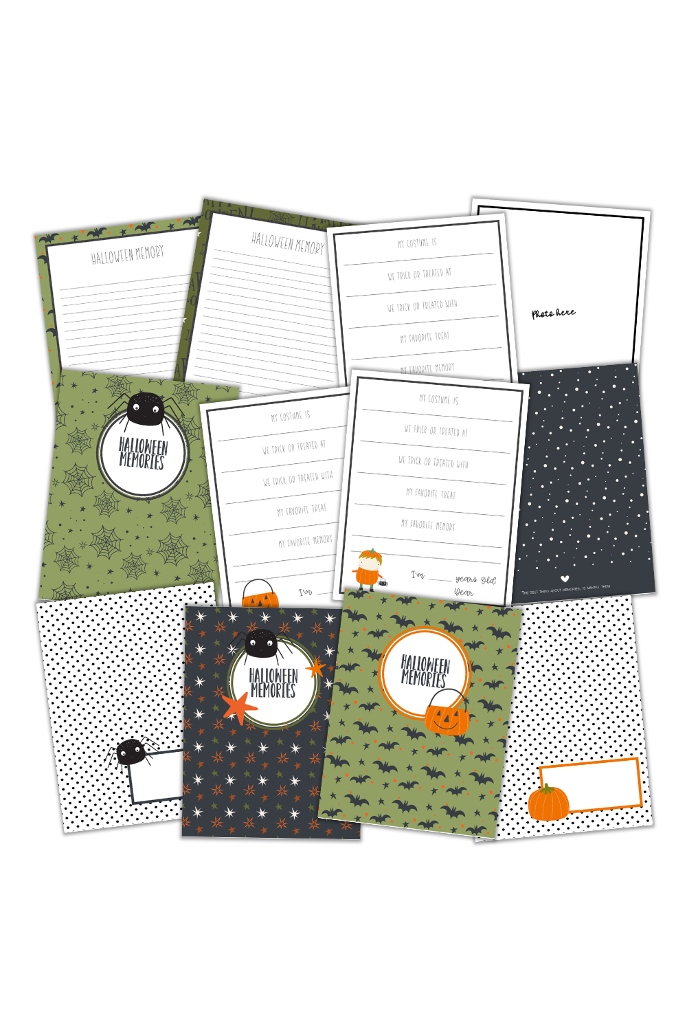 Simply Love PLR Halloween Memories Journal Green