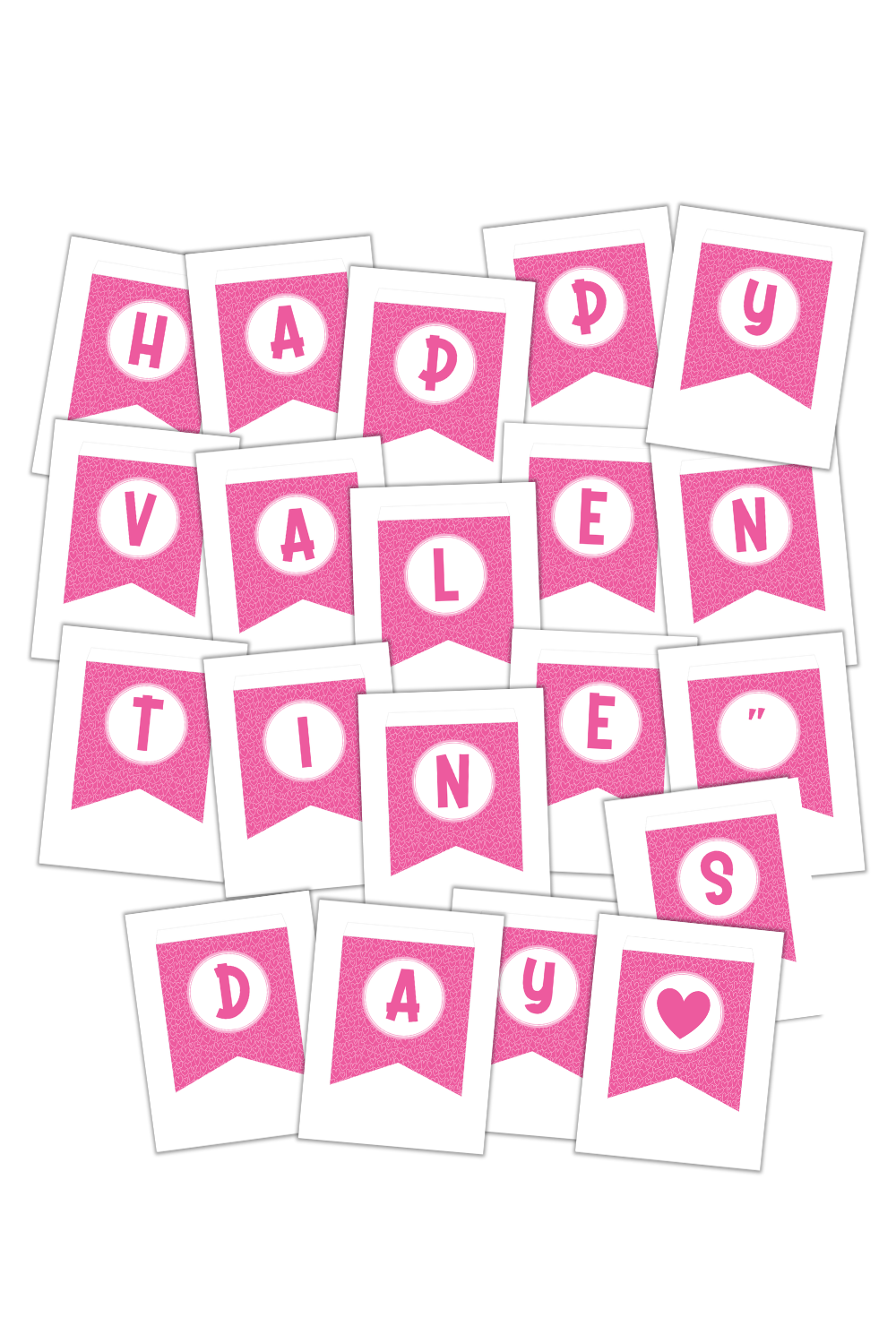 Simply Love PLR Happy Valentine' s Day Banner Pink