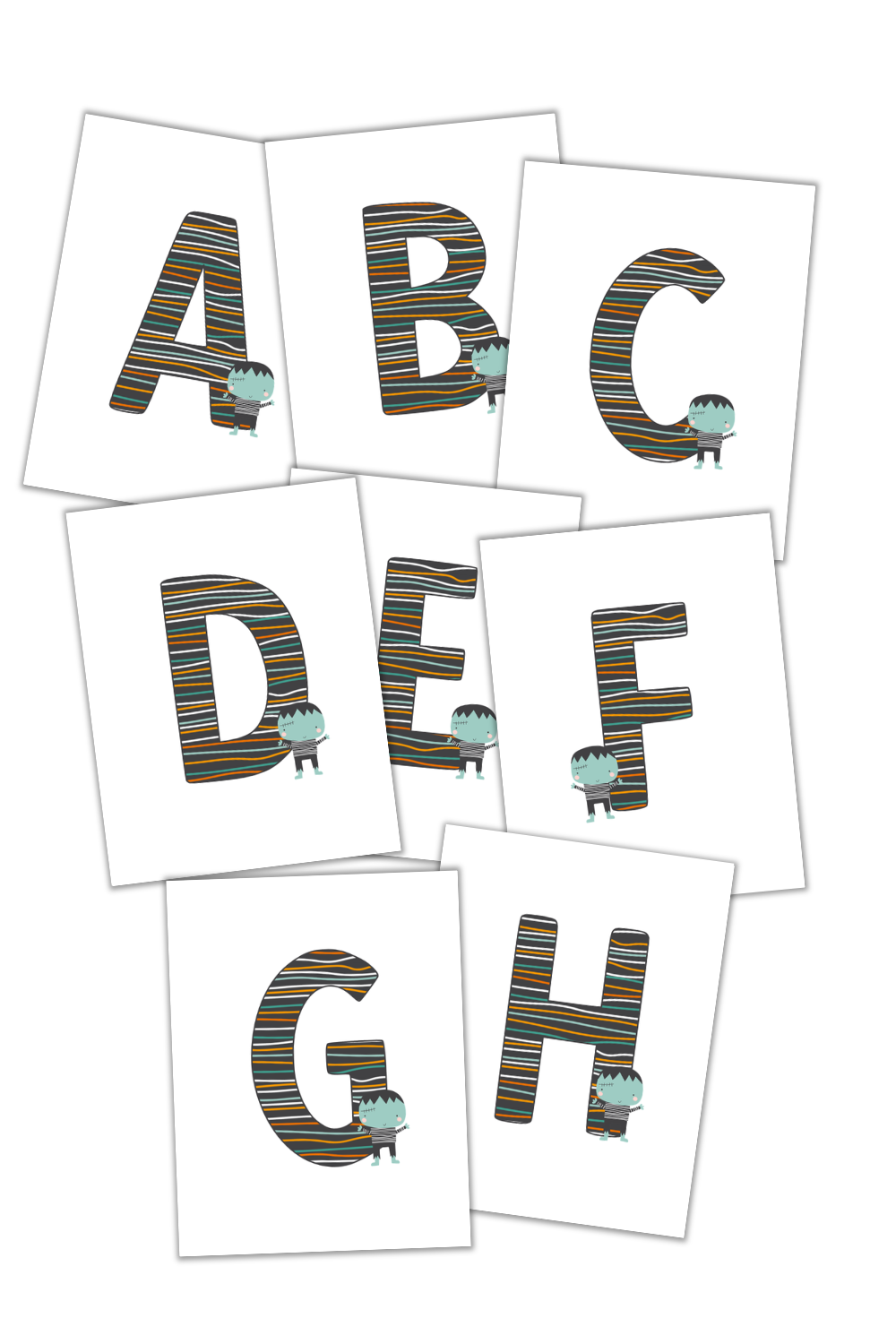 Simply Love PLR Monograms Frankenstein Halloween