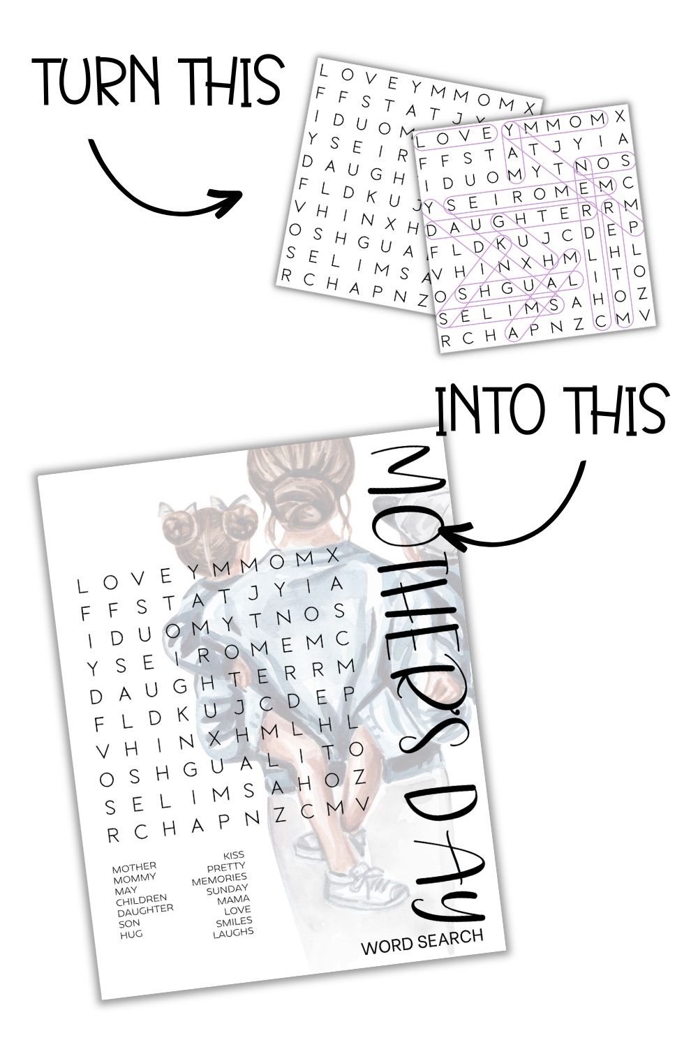 SimplyLove PLR Mother's Day Word Search Templates