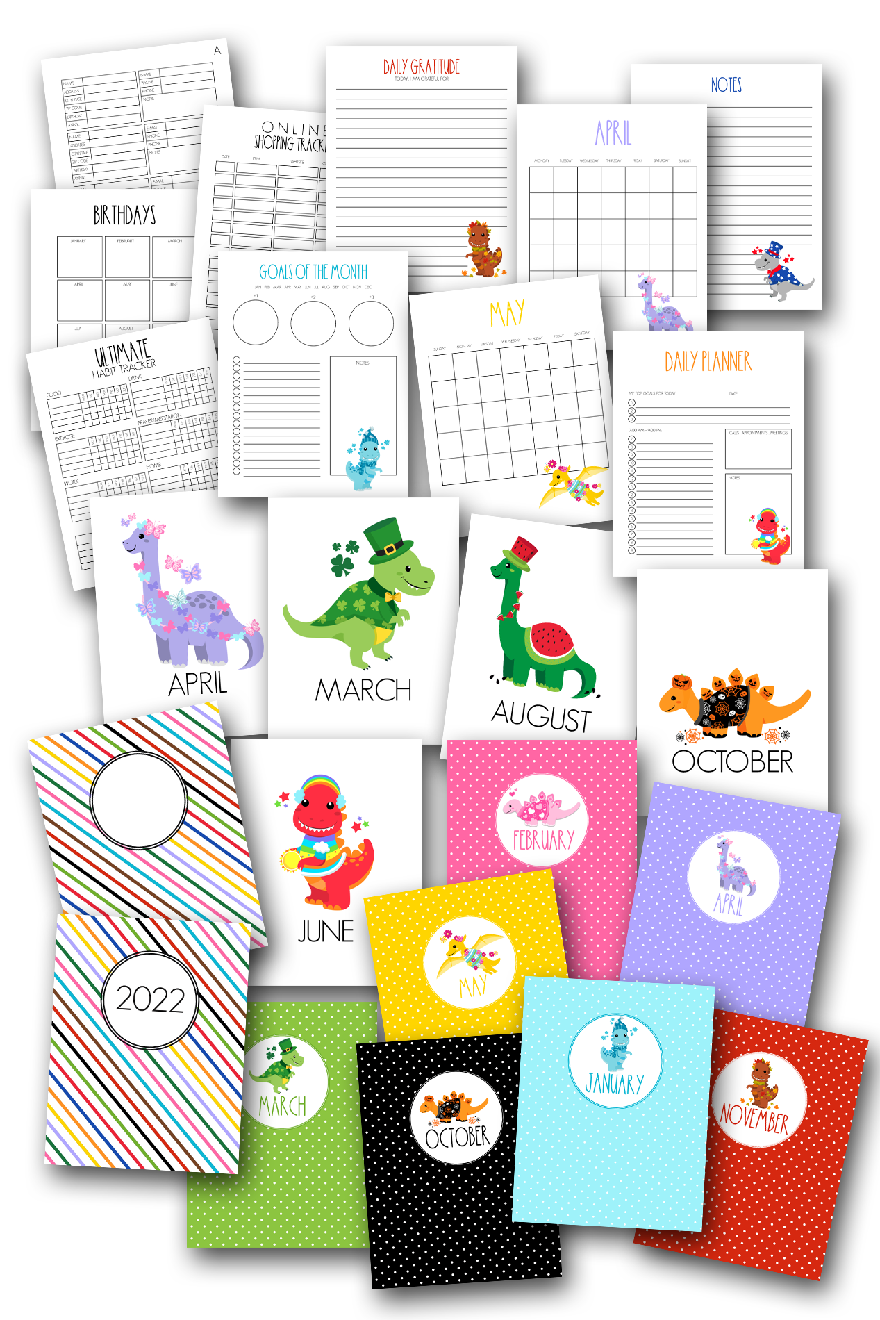 Year of the Dinosaur Home Organization Planner Journal