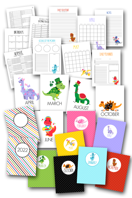 Year of the Dinosaur Home Organization Planner Journal