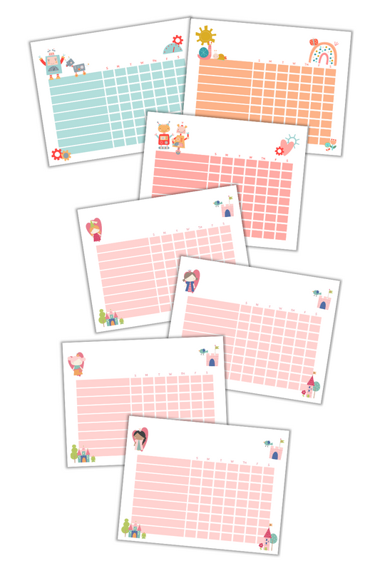 Simply Love PLR Chore Templates Variety Colors