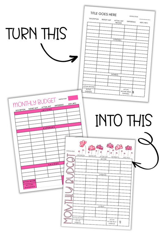 Monthly Budget Template