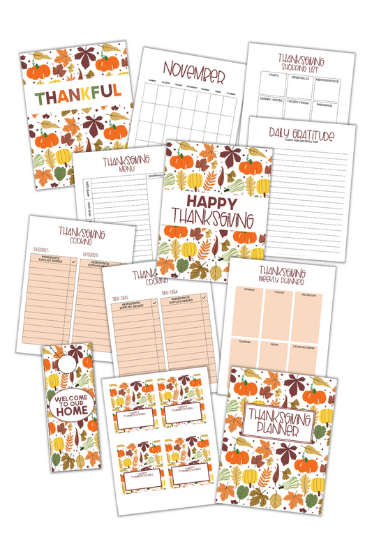 Simply Love PLR Thanksgiving Day Planner