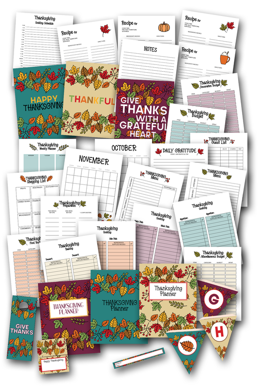 Thanksgiving Planner Simply Love PLR