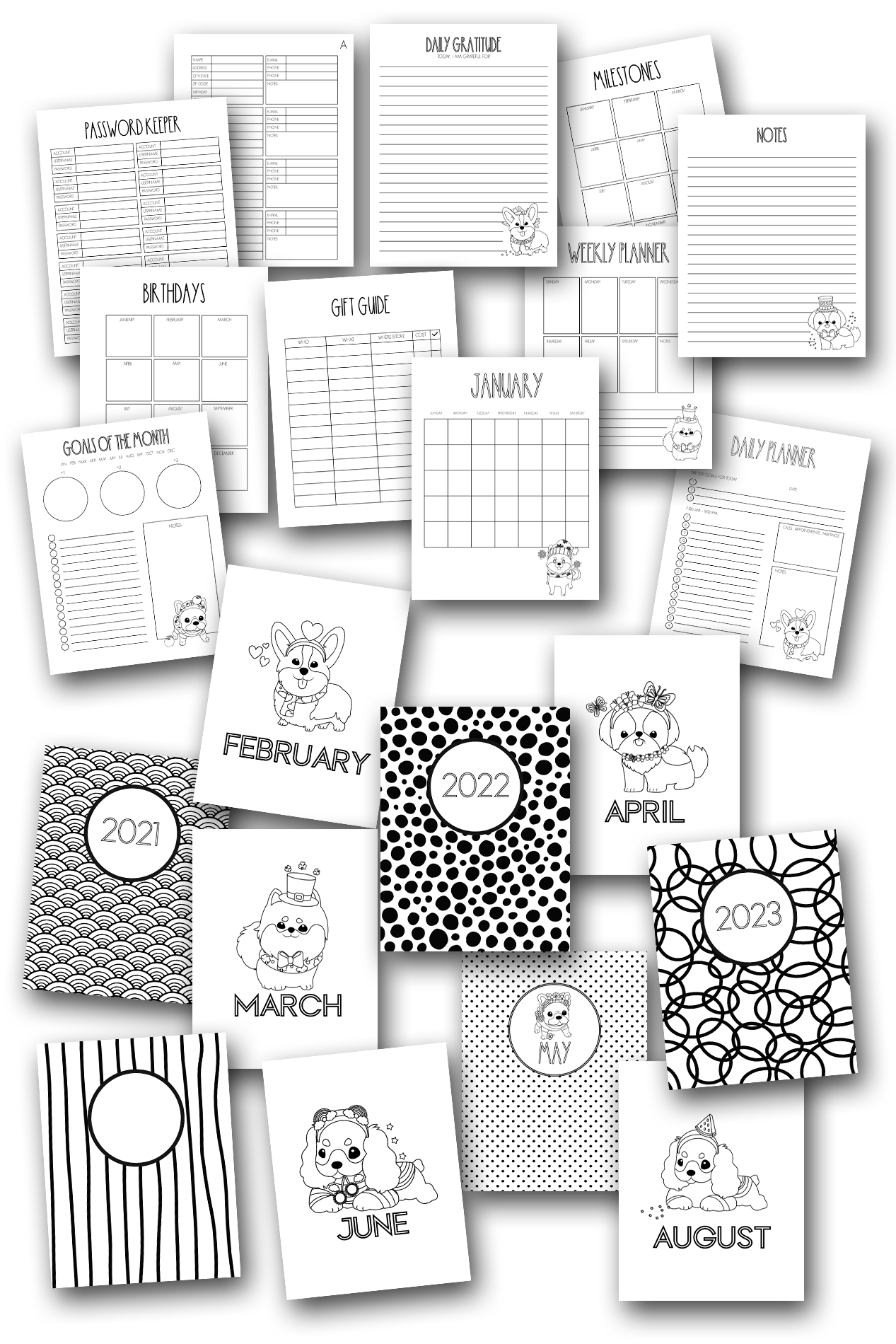 YEAR OF THE ... COLORING PLANNER BUNDLE