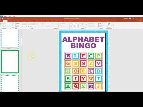 Alphabet Bingo Template Set 